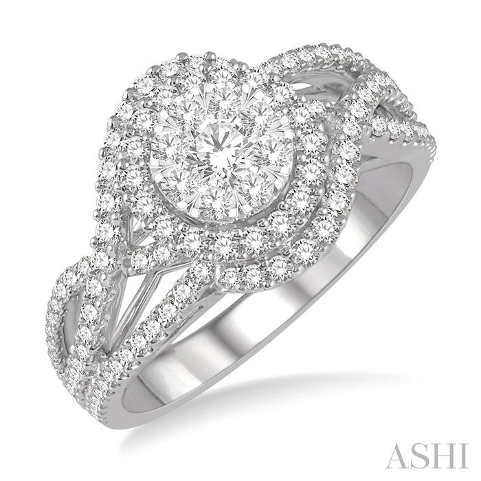 HALO LOVEBRIGHT DIAMOND ENGAGEMENT RING