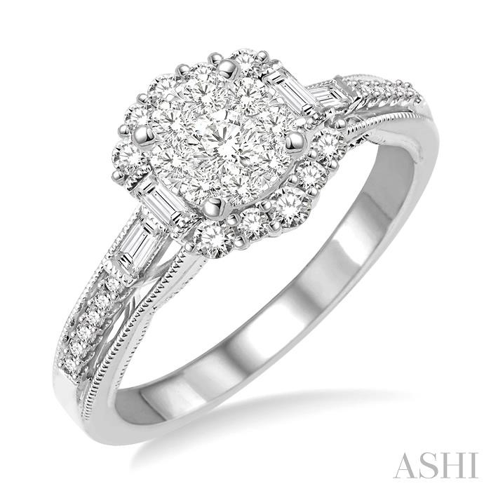 HALO LOVEBRIGHT DIAMOND ENGAGEMENT RING