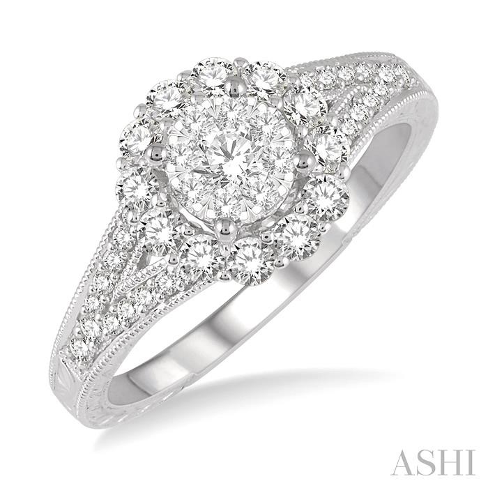 HALO LOVEBRIGHT DIAMOND ENGAGEMENT RING