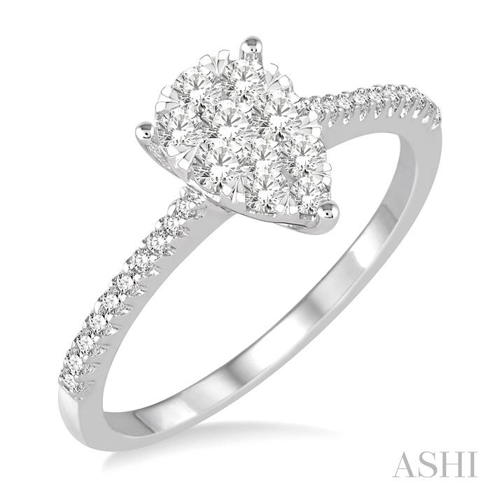 PEAR SHAPE LOVEBRIGHT ESSENTIAL DIAMOND ENGAGEMENT RING