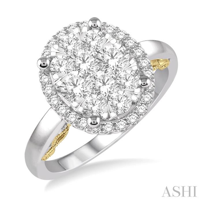 OVAL SHAPE HALO LOVEBRIGHT ESSENTIAL DIAMOND RING