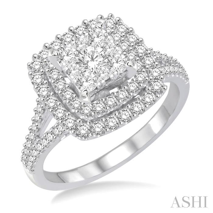 HALO LOVEBRIGHT DIAMOND ENGAGEMENT RING