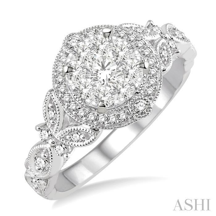 HALO LOVEBRIGHT DIAMOND ENGAGEMENT RING