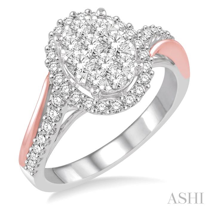 OVAL SHAPE HALO LOVEBRIGHT DIAMOND RING