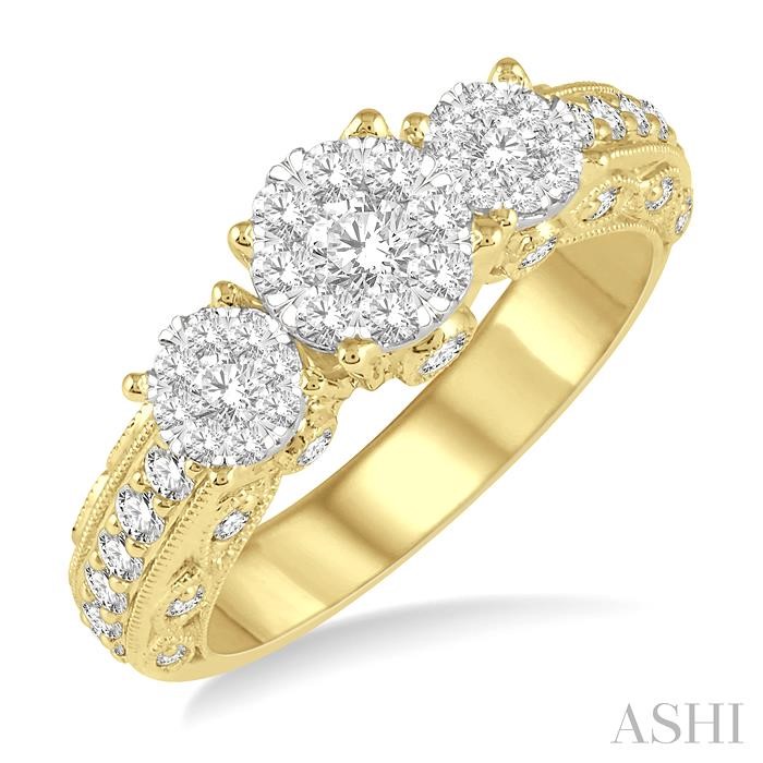 PAST PRESENT & FUTURE LOVEBRIGHT DIAMOND ENGAGEMENT RING