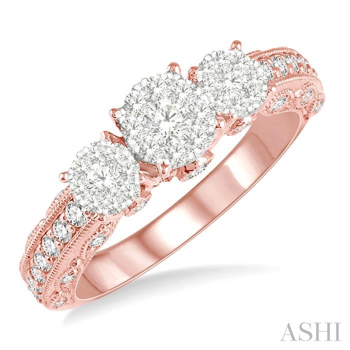 PAST PRESENT & FUTURE LOVEBRIGHT DIAMOND ENGAGEMENT RING