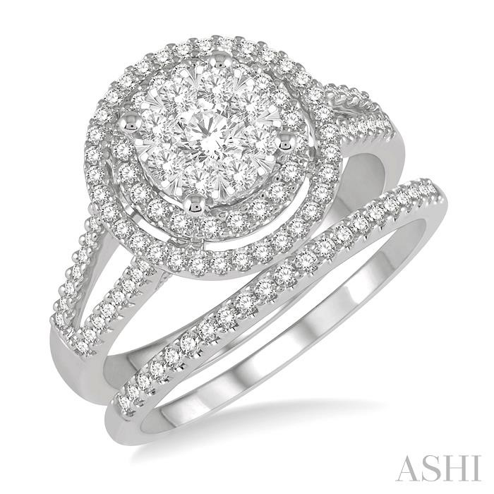 HALO LOVEBRIGHT DIAMOND WEDDING SET