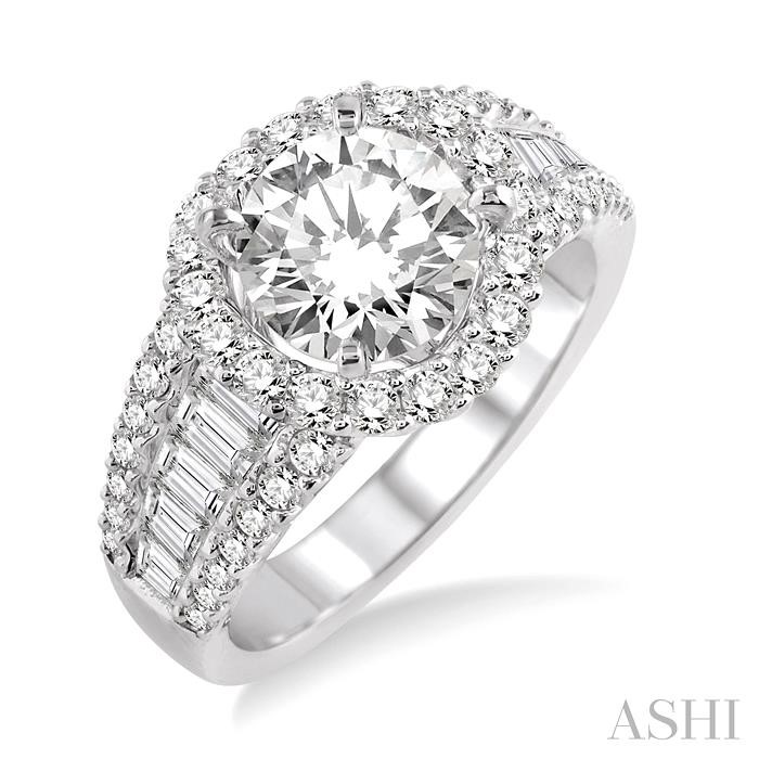 SEMI-MOUNT HALO DIAMOND ENGAGEMENT RING