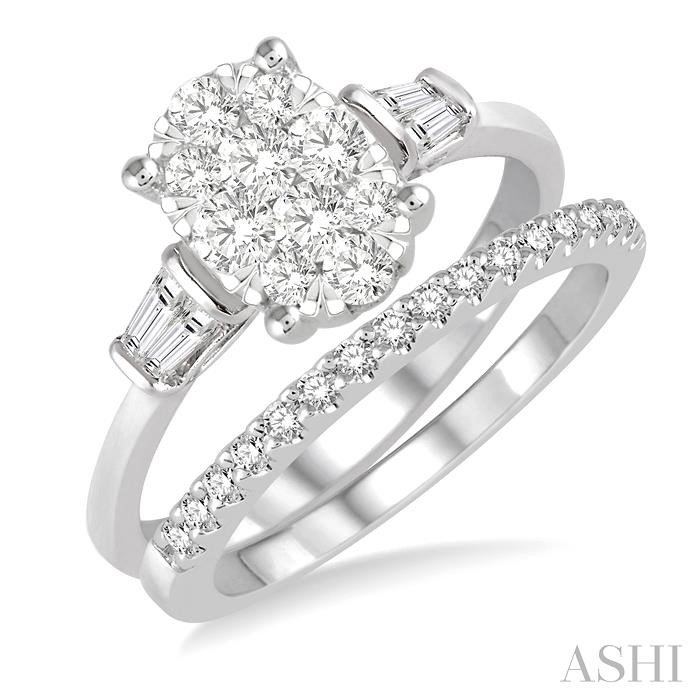 OVAL SHAPE LOVEBRIGHT DIAMOND WEDDING SET