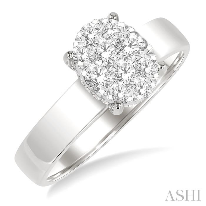 Oval Shape Lovebright Diamond Ring