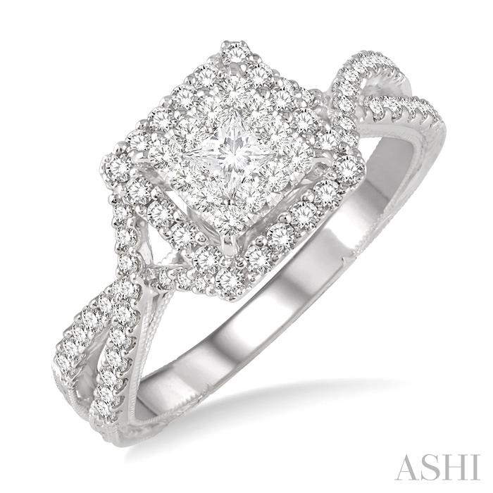 HALO LOVEBRIGHT DIAMOND ENGAGEMENT RING