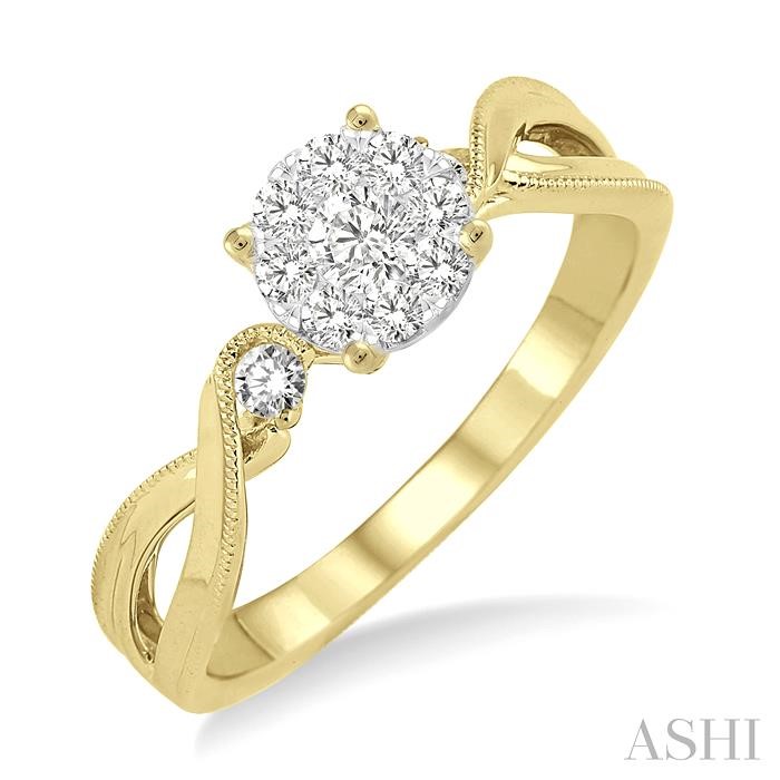 Round Shape Lovebright Diamond Engagement Ring