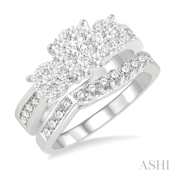 PAST PRESENT & FUTURE LOVEBRIGHT DIAMOND WEDDING SET