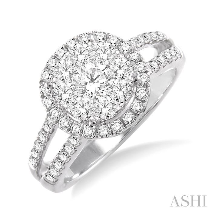 HALO LOVEBRIGHT DIAMOND ENGAGEMENT RING