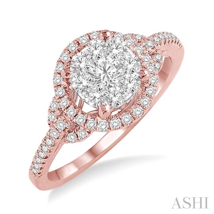 HALO LOVEBRIGHT DIAMOND ENGAGEMENT RING