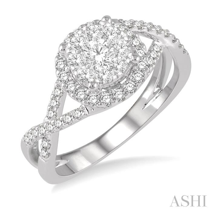 HALO LOVEBRIGHT DIAMOND ENGAGEMENT RING