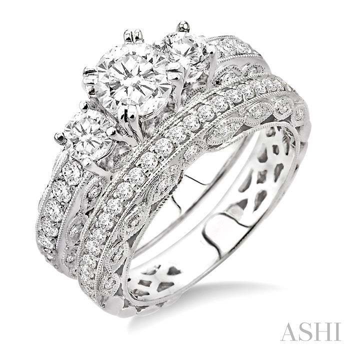 PAST PRESENT & FUTURE DIAMOND WEDDING SET