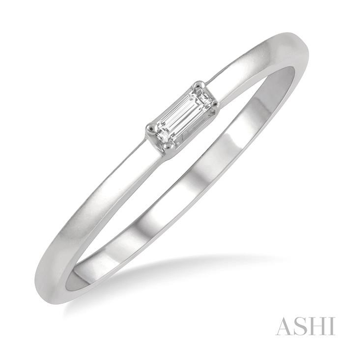 STACKABLE PETITE BAGUETTE DIAMOND FASHION RING