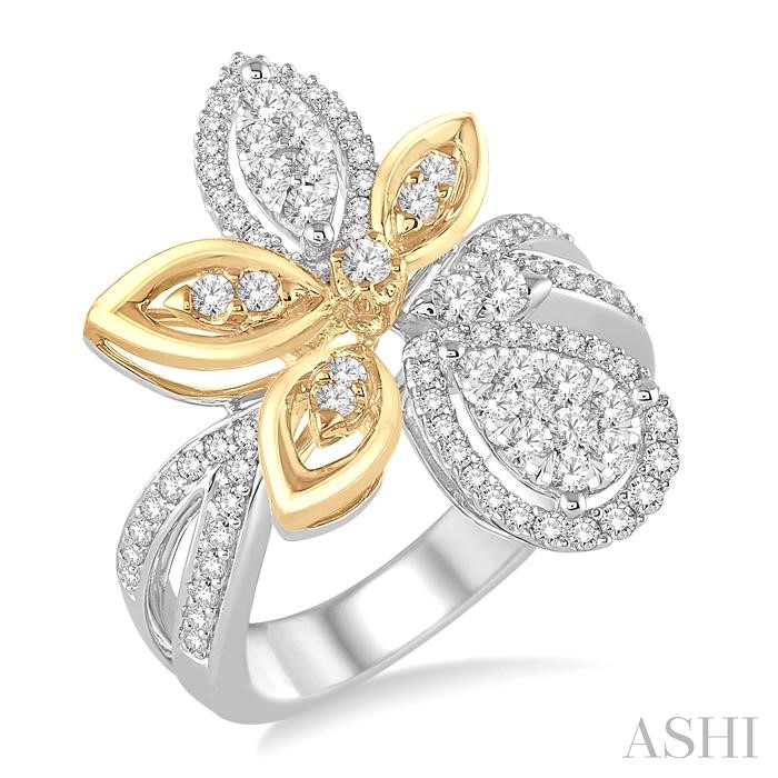 FLOWER HALO LOVEBRIGHT DIAMOND FASHION RING