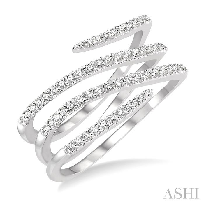 SPIRAL DIAMOND FASHION OPEN RING