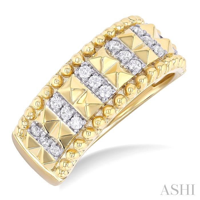 Pyramid & Bead Diamond Fashion Band