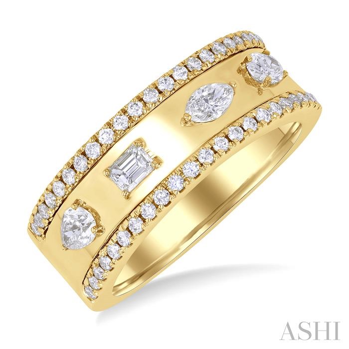 MIXED SHAPE DIAMOND FASHION BAND