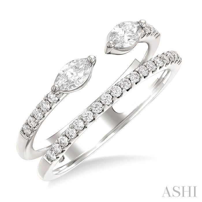 Marquise Shape Diamond Layered Fashion Ring
