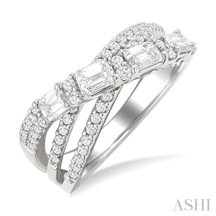 Criss-Cross Diamond Fashion Ring
