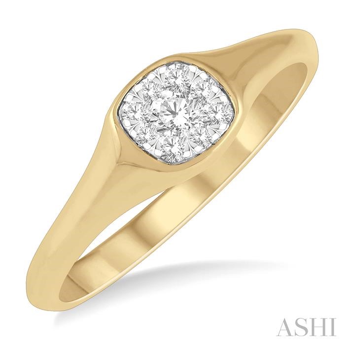 LOVEBRIGHT ESSENTIAL DIAMOND SIGNET RING