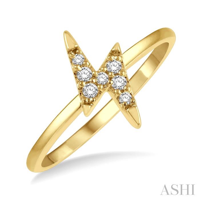 STACKABLE LIGHTNING BOLT PETITE DIAMOND FASHION RING