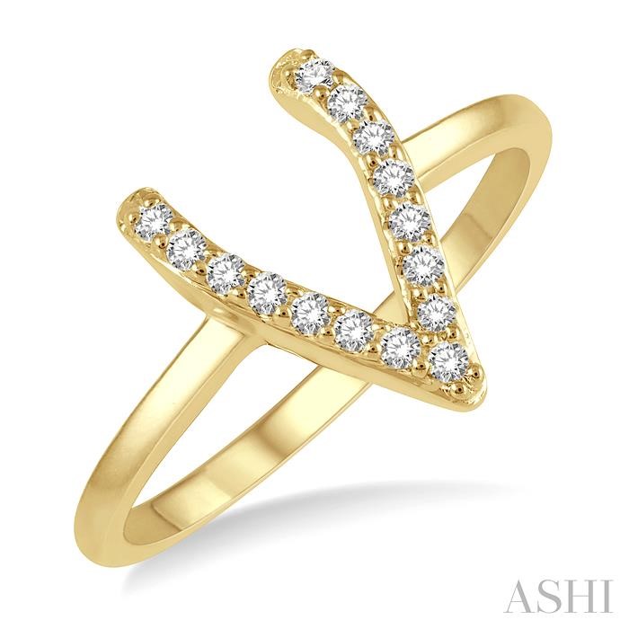 STACKABLE WISHBONE PETITE DIAMOND FASHION RING