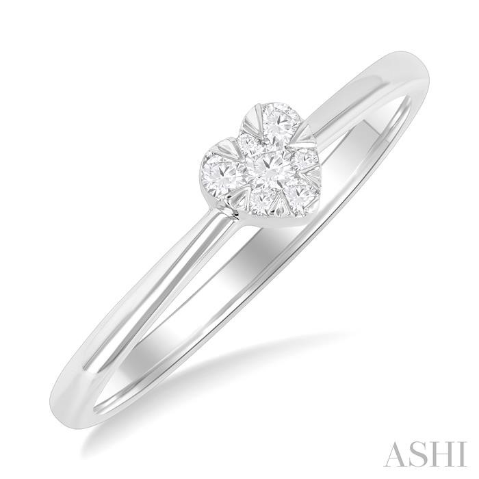 Heart Shape Lovebright Petite Diamond Fashion Ring