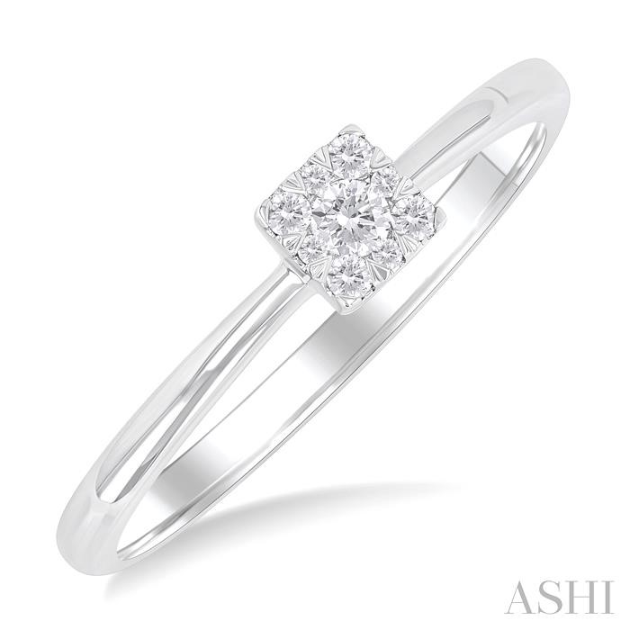 Princess Shape Lovebright Petite Diamond Fashion Ring