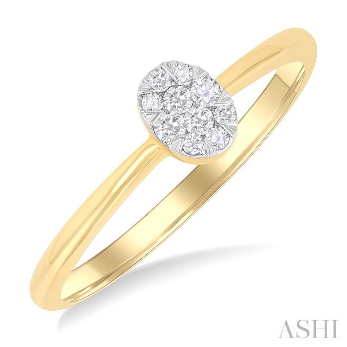 Oval Shape Lovebright Petite Diamond Fashion Ring