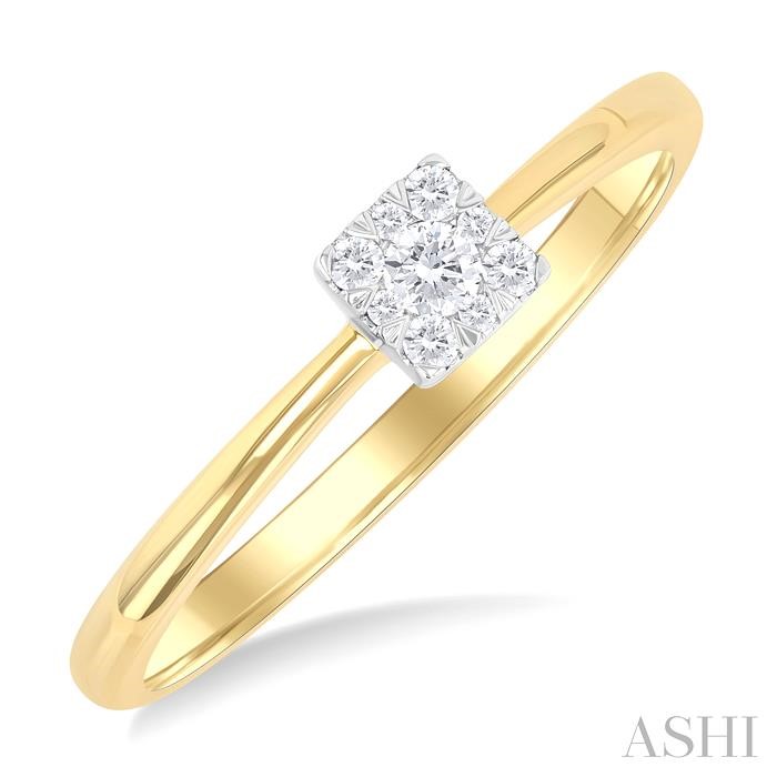 Princess Shape Lovebright Petite Diamond Fashion Ring