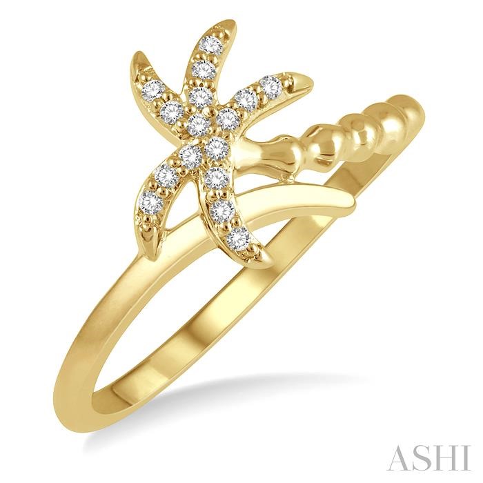 STACKABLE PALM TREE PETITE DIAMOND FASHION RING