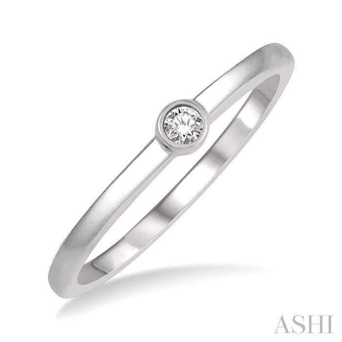 STACKABLE BEZEL SET PETITE DIAMOND FASHION PROMISE RING