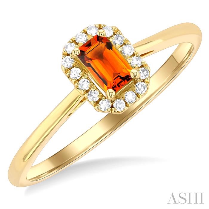 Emerald Shape Gemstone & Halo Diamond Ring