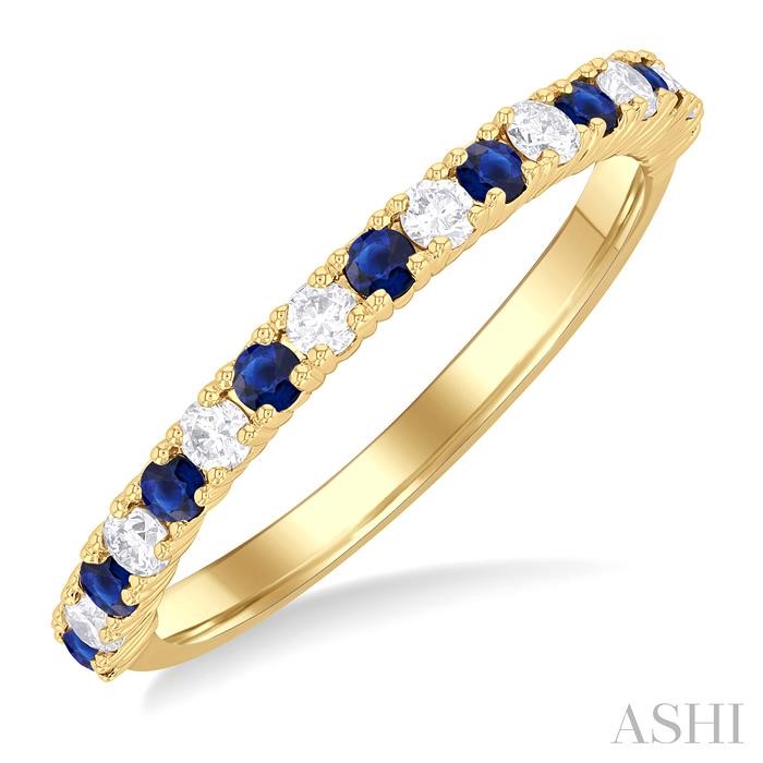 ALTERNATE GEMSTONE & PETITE DIAMOND BAND