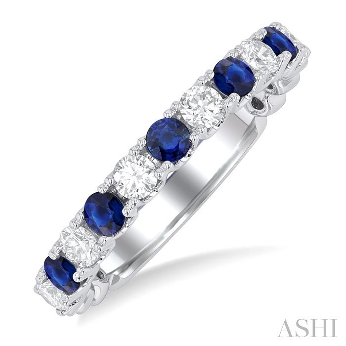 ALTERNATE GEMSTONE & DIAMOND WEDDING BAND