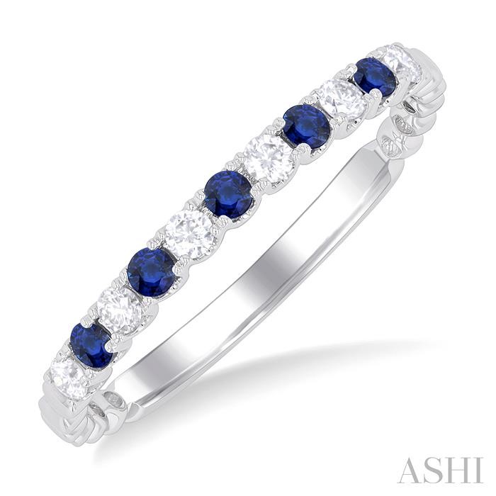 ALTERNATE GEMSTONE & DIAMOND WEDDING BAND