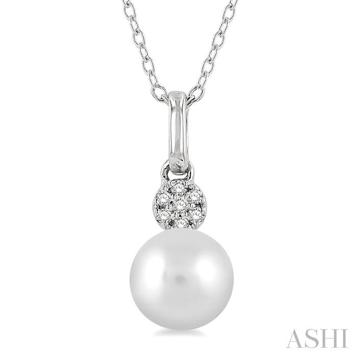 PEARL & PETITE DIAMOND FASHION PENDANT