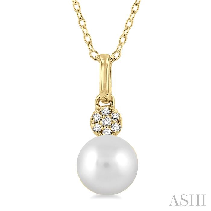 PEARL & PETITE DIAMOND FASHION PENDANT