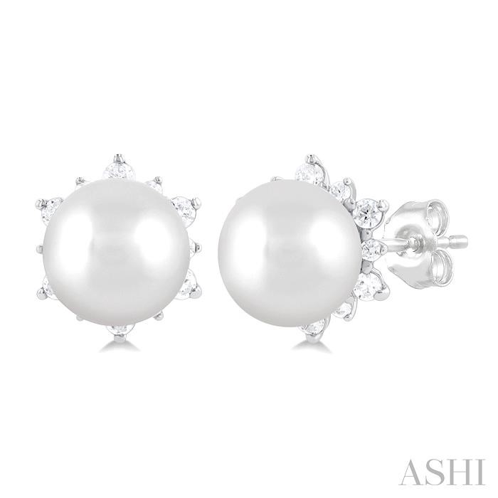 PEARL & PETITE DIAMOND FASHION EARRINGS