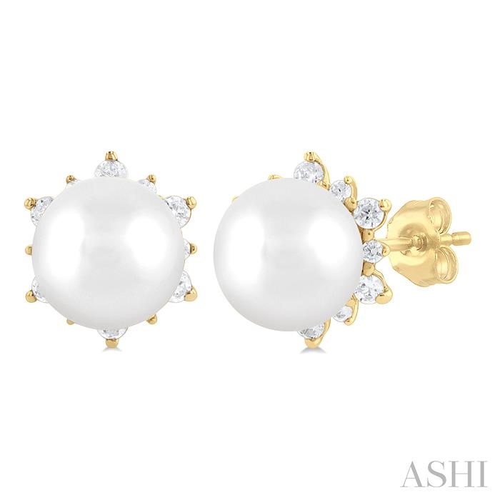 PEARL & PETITE DIAMOND FASHION EARRINGS