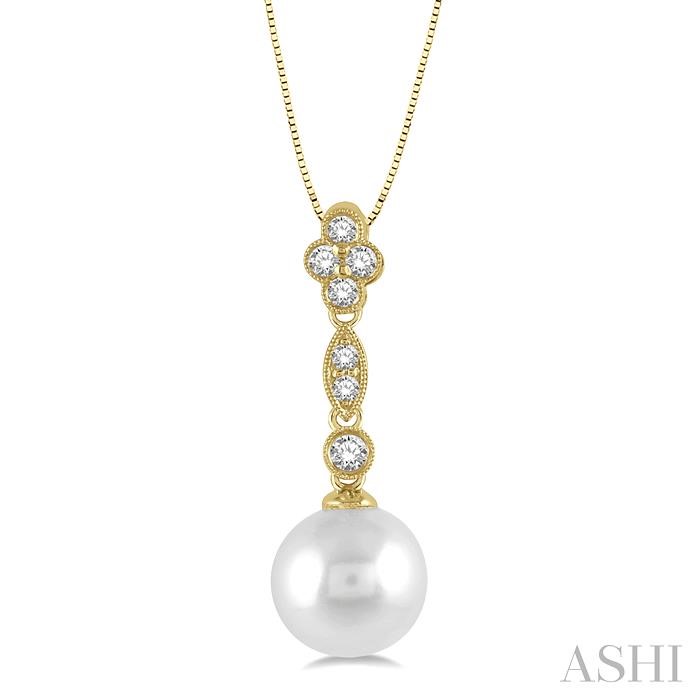 PEARL & DIAMOND FASHION PENDANT