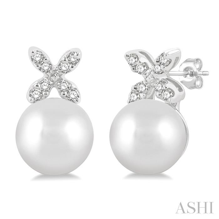 PEARL & PETITE DIAMOND FASHION EARRINGS