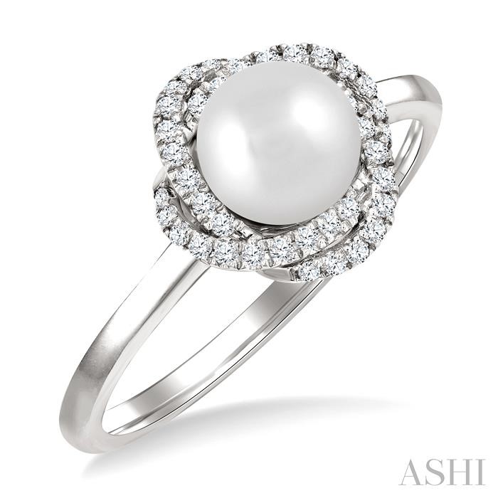 Pearl & Petite Diamond Fashion Ring