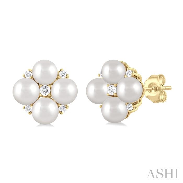 PEARL & DIAMOND FASHION EARRINGS