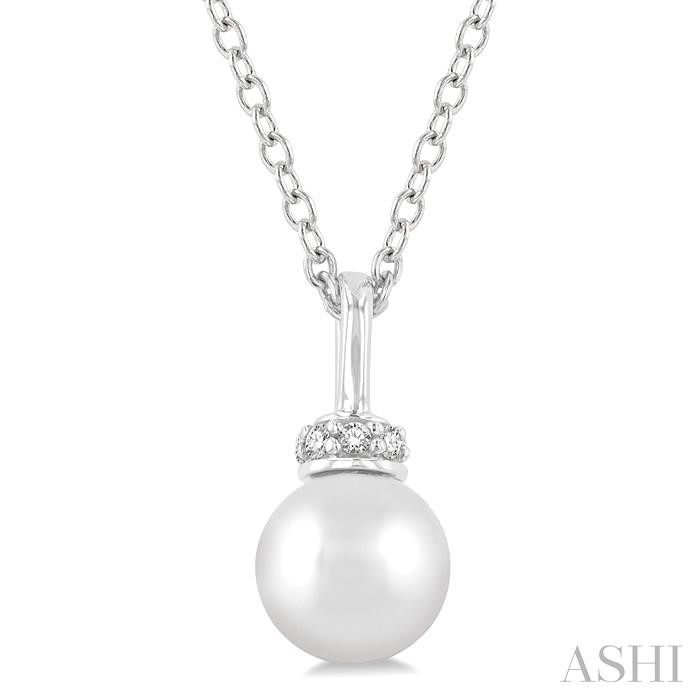 PEARL & PETITE DIAMOND FASHION PENDANT